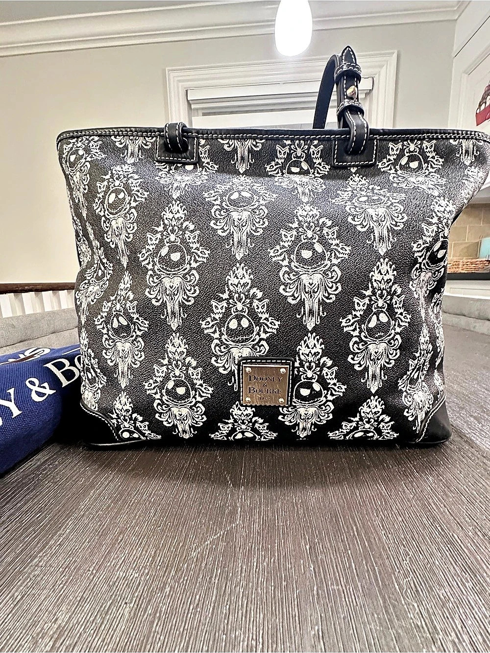 Disney Dooney & Bourke Jack Skellington Wallpaper Tote Bag